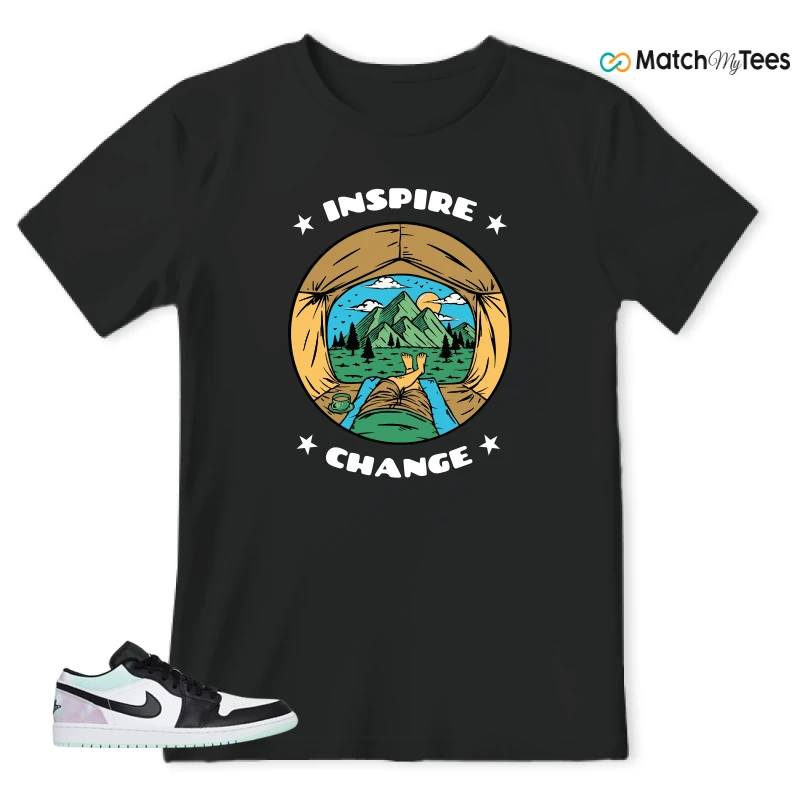 NIKE JORDAN 1 LOW TIE-DYE SNEAKER Matching Tees t-shirt