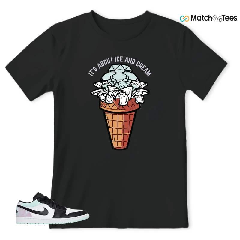 NIKE JORDAN 1 LOW TIE-DYE SNEAKER Matching Tees t-shirt