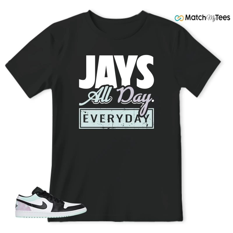 NIKE JORDAN 1 LOW TIE-DYE SNEAKER Matching Tees t-shirt
