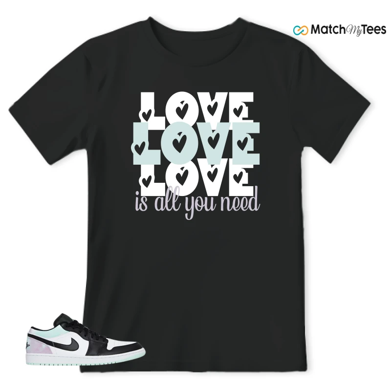 NIKE JORDAN 1 LOW TIE-DYE SNEAKER Matching Tees t-shirt