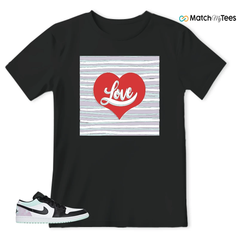 NIKE JORDAN 1 LOW TIE-DYE SNEAKER Matching Tees t-shirt