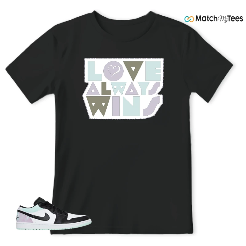 NIKE JORDAN 1 LOW TIE-DYE SNEAKER Matching Tees t-shirt
