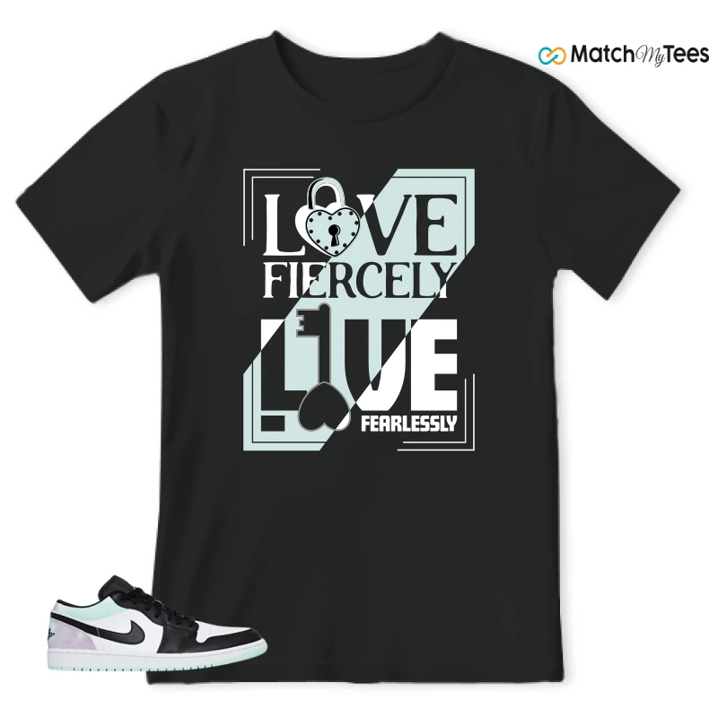 NIKE JORDAN 1 LOW TIE-DYE SNEAKER Matching Tees t-shirt