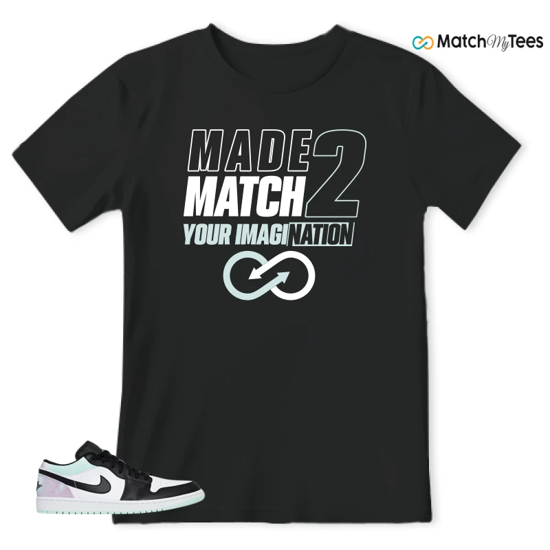 NIKE JORDAN 1 LOW TIE-DYE SNEAKER Matching Tees t-shirt