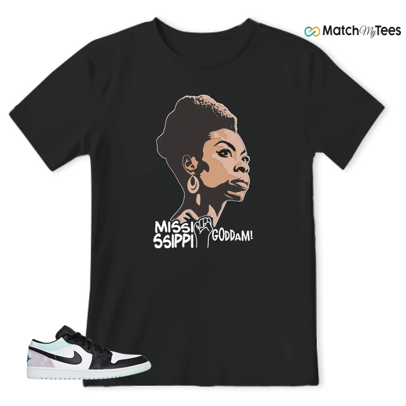 NIKE JORDAN 1 LOW TIE-DYE SNEAKER Matching Tees t-shirt