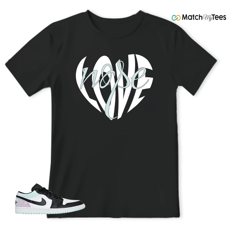 NIKE JORDAN 1 LOW TIE-DYE SNEAKER Matching Tees t-shirt