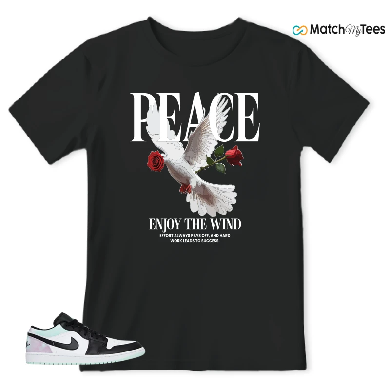 NIKE JORDAN 1 LOW TIE-DYE SNEAKER Matching Tees t-shirt