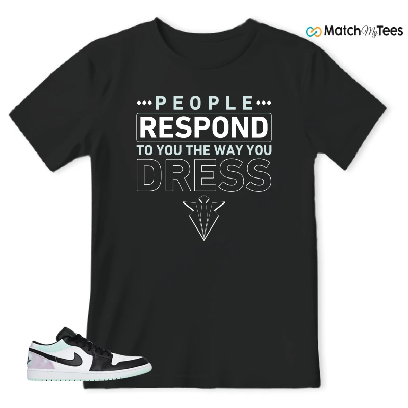 NIKE JORDAN 1 LOW TIE-DYE SNEAKER Matching Tees t-shirt