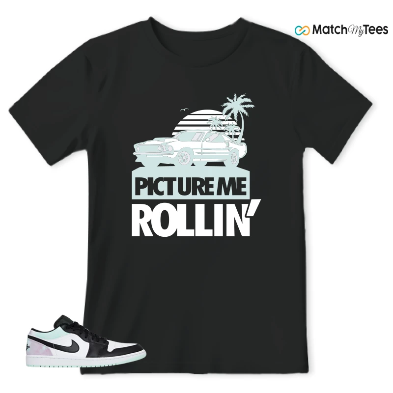 NIKE JORDAN 1 LOW TIE-DYE SNEAKER Matching Tees t-shirt