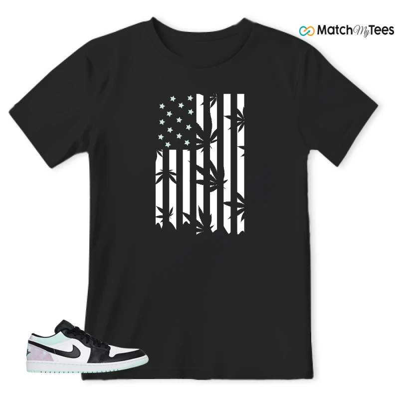 NIKE JORDAN 1 LOW TIE-DYE SNEAKER Matching Tees t-shirt