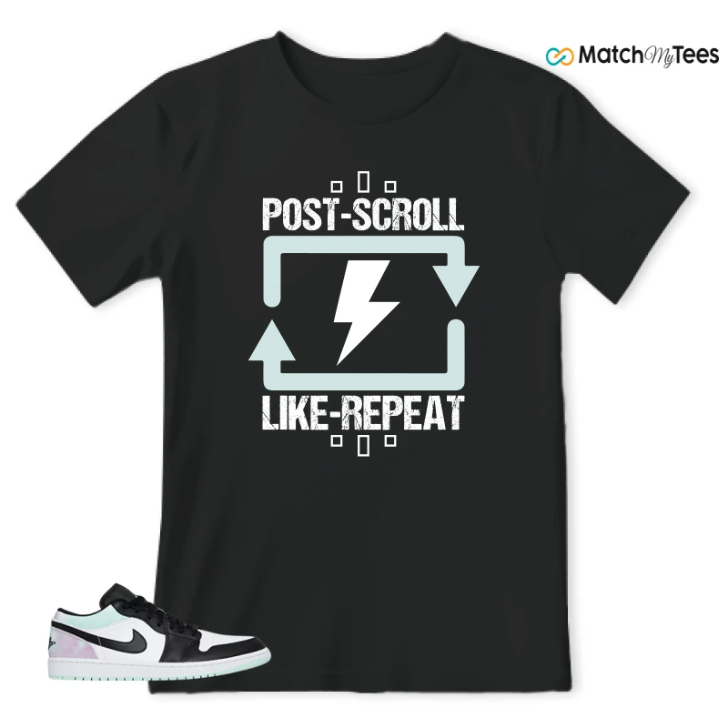 NIKE JORDAN 1 LOW TIE-DYE SNEAKER Matching Tees t-shirt