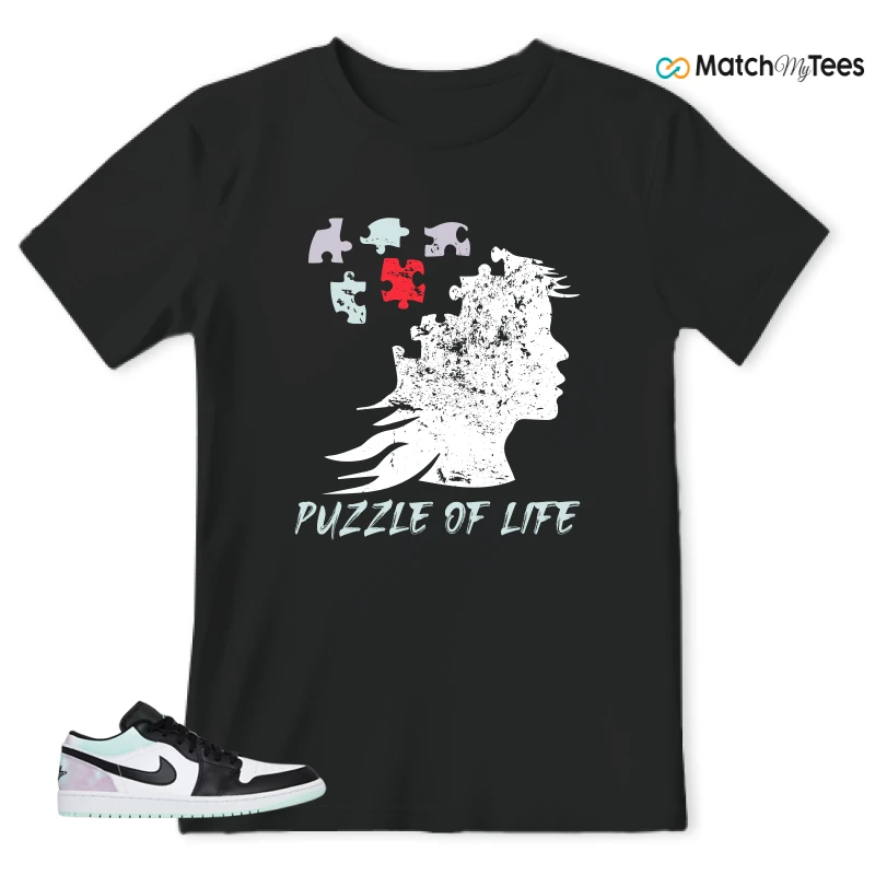 NIKE JORDAN 1 LOW TIE-DYE SNEAKER Matching Tees t-shirt