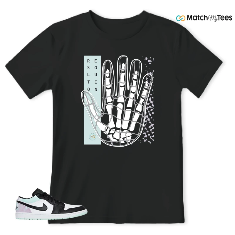 NIKE JORDAN 1 LOW TIE-DYE SNEAKER Matching Tees t-shirt