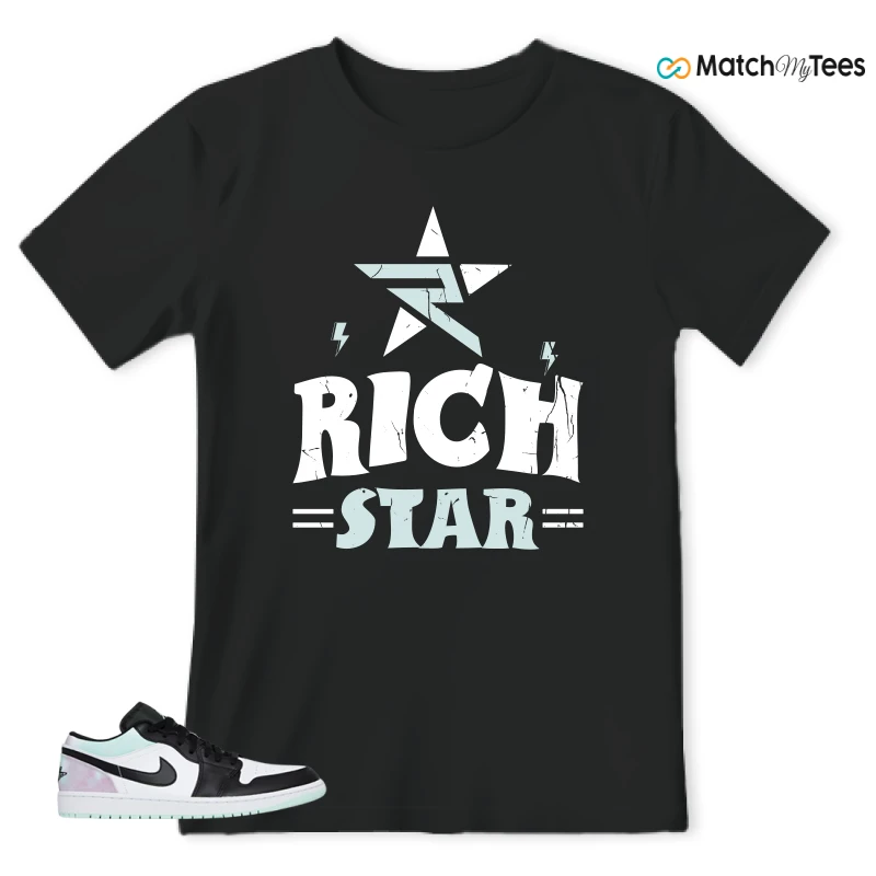 NIKE JORDAN 1 LOW TIE-DYE SNEAKER Matching Tees t-shirt