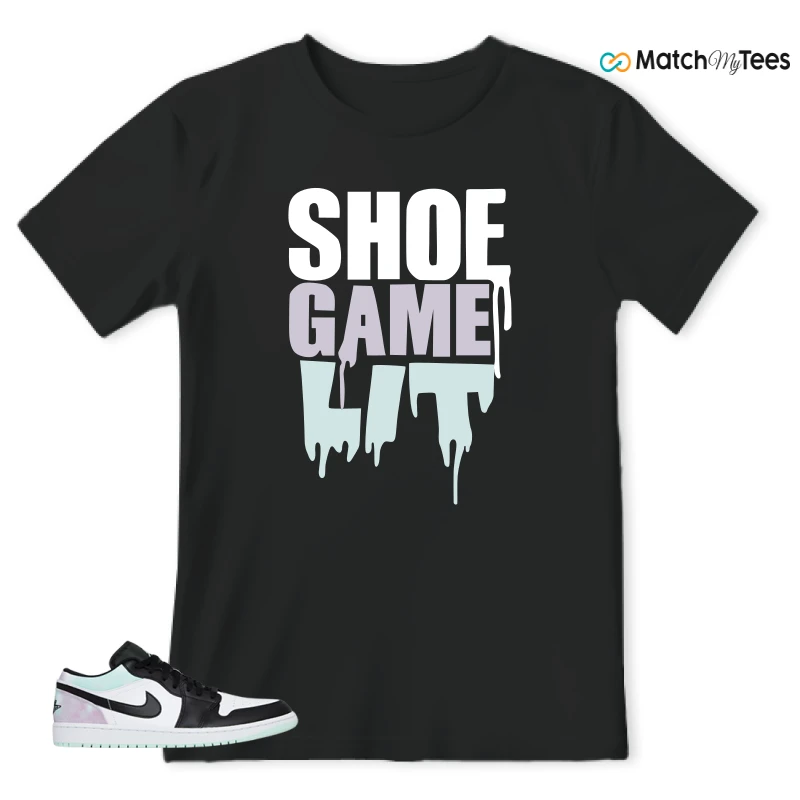 Shoe Game Lit Black matching T-shirt T-shirt