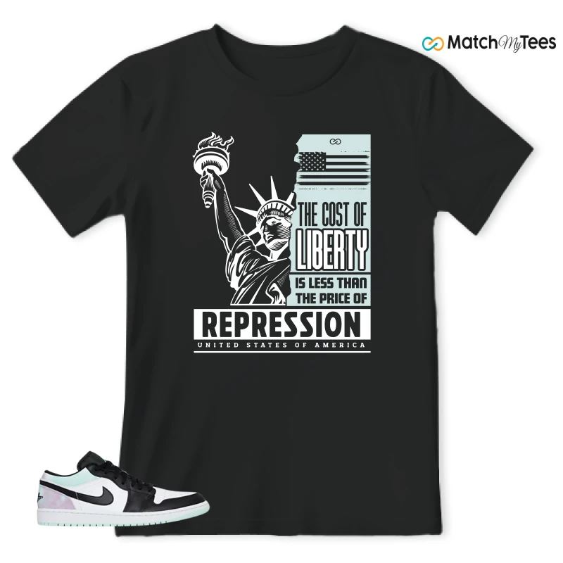 NIKE JORDAN 1 LOW TIE-DYE SNEAKER Matching Tees t-shirt