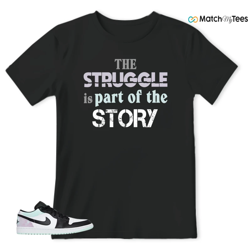 NIKE JORDAN 1 LOW TIE-DYE SNEAKER Matching Tees t-shirt