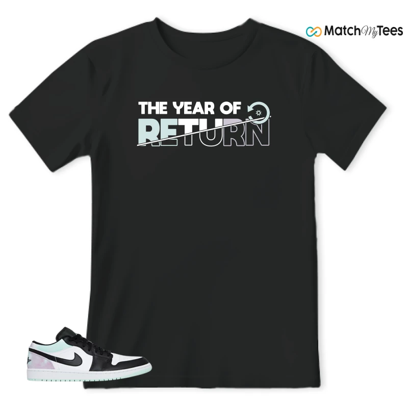 NIKE JORDAN 1 LOW TIE-DYE SNEAKER Matching Tees t-shirt