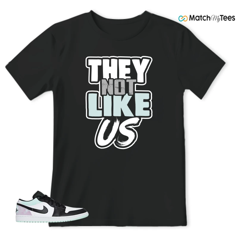NIKE JORDAN 1 LOW TIE-DYE SNEAKER Matching Tees t-shirt