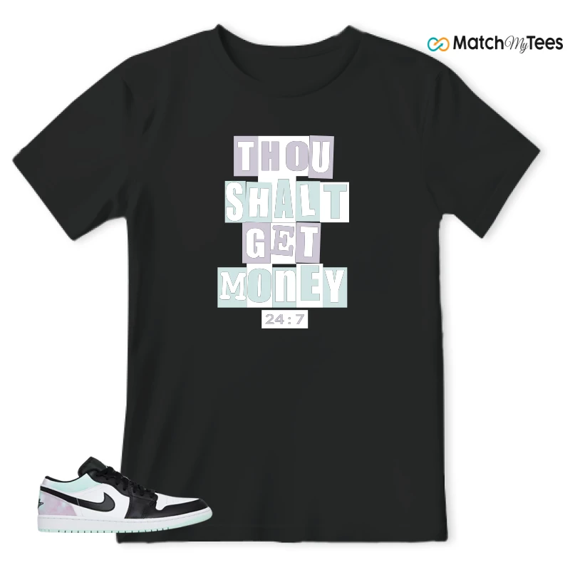 NIKE JORDAN 1 LOW TIE-DYE SNEAKER Matching Tees t-shirt