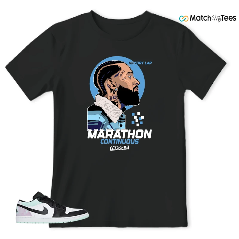 NIKE JORDAN 1 LOW TIE-DYE SNEAKER Matching Tees t-shirt