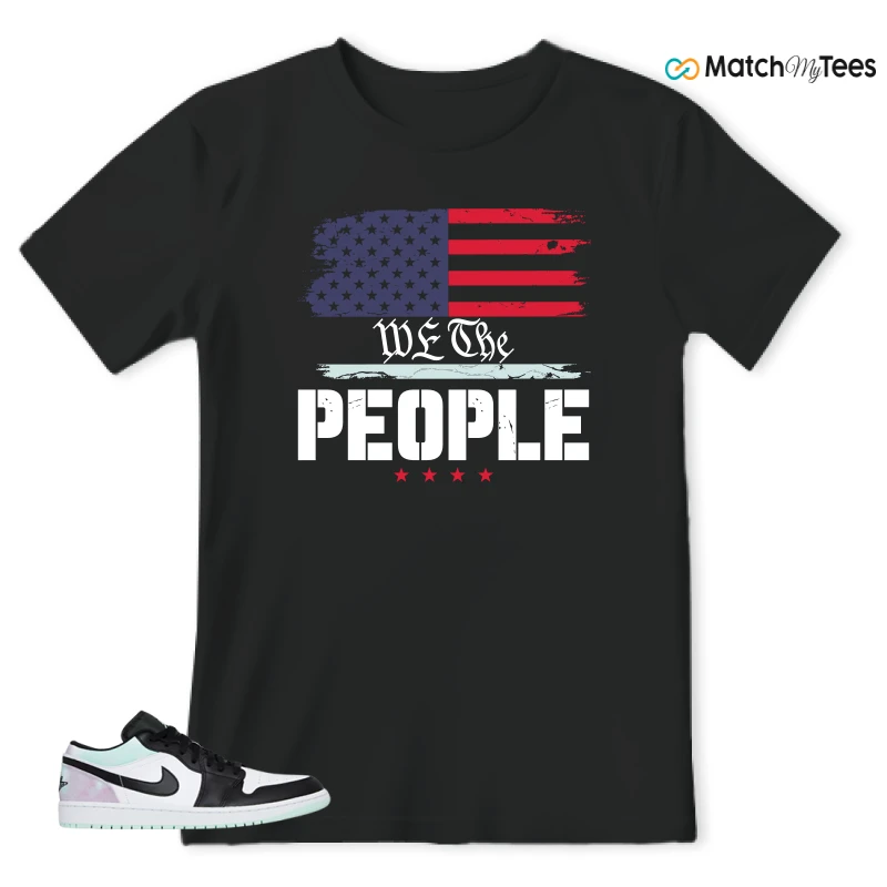 NIKE JORDAN 1 LOW TIE-DYE SNEAKER Matching Tees t-shirt