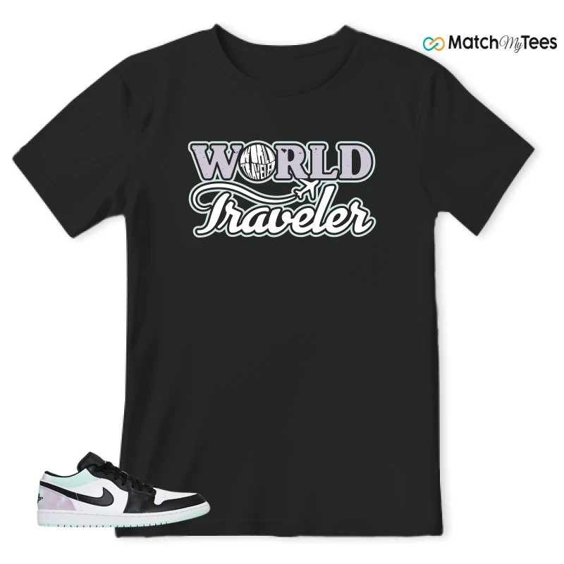 NIKE JORDAN 1 LOW TIE-DYE SNEAKER Matching Tees t-shirt