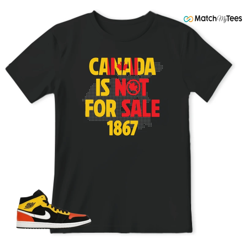 NIKE JORDAN 1 MID BLACK AMARILLO ORANGE SNEAKER Matching Tees t-shirt