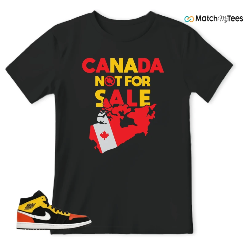 NIKE JORDAN 1 MID BLACK AMARILLO ORANGE SNEAKER Matching Tees t-shirt