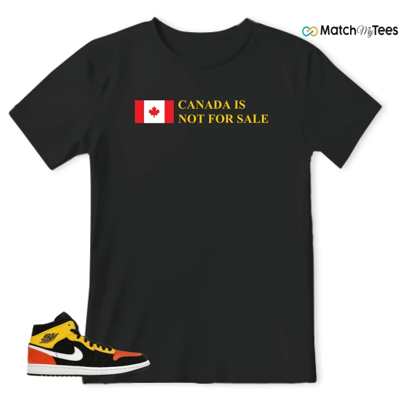 NIKE JORDAN 1 MID BLACK AMARILLO ORANGE SNEAKER Matching Tees t-shirt