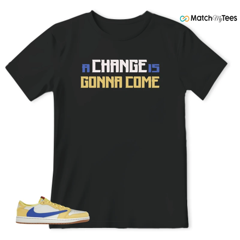 NIKE JORDAN 1 RETRO LOW OG SP TRAVIS SCOTT CANARY (WOMEN'S) SNEAKER Matching Tees t-shirt
