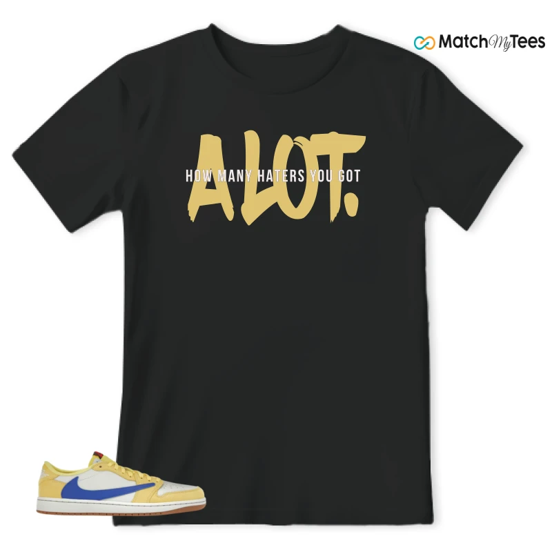 NIKE JORDAN 1 RETRO LOW OG SP TRAVIS SCOTT CANARY (WOMEN'S) SNEAKER Matching Tees t-shirt