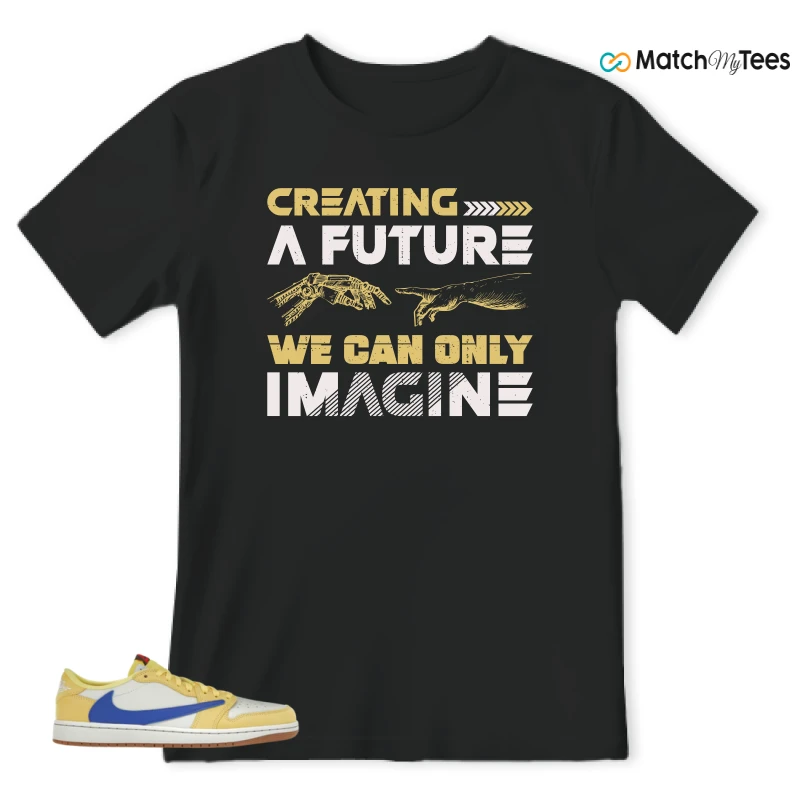 NIKE JORDAN 1 RETRO LOW OG SP TRAVIS SCOTT CANARY (WOMEN'S) SNEAKER Matching Tees t-shirt