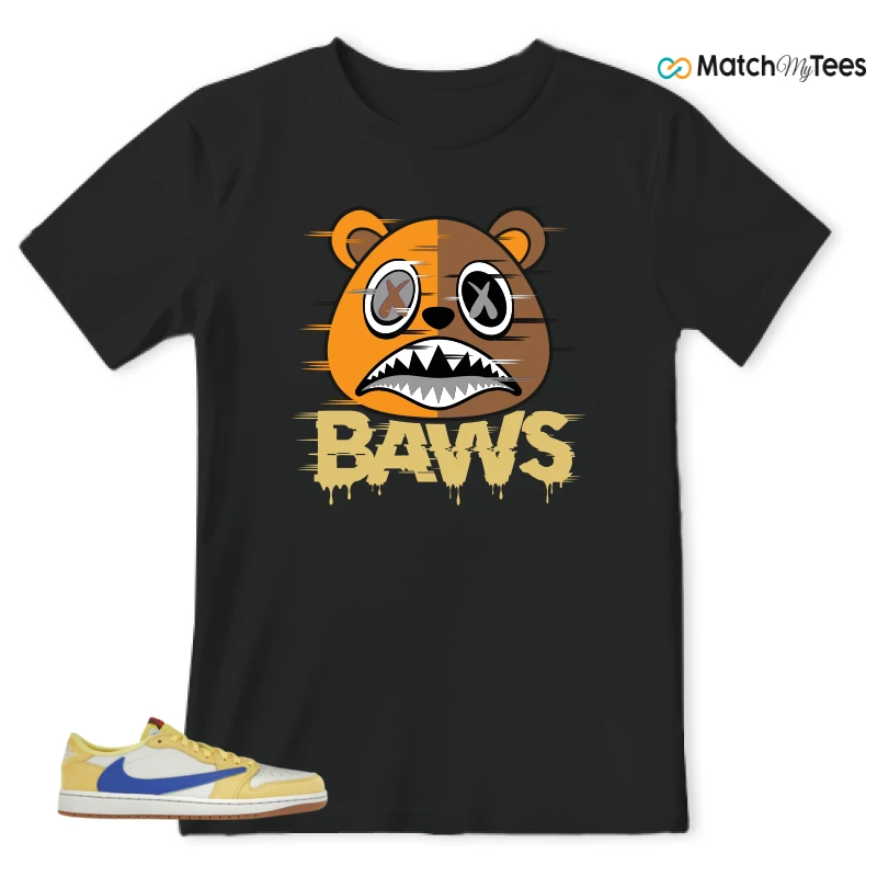 NIKE JORDAN 1 RETRO LOW OG SP TRAVIS SCOTT CANARY (WOMEN'S) SNEAKER Matching Tees t-shirt