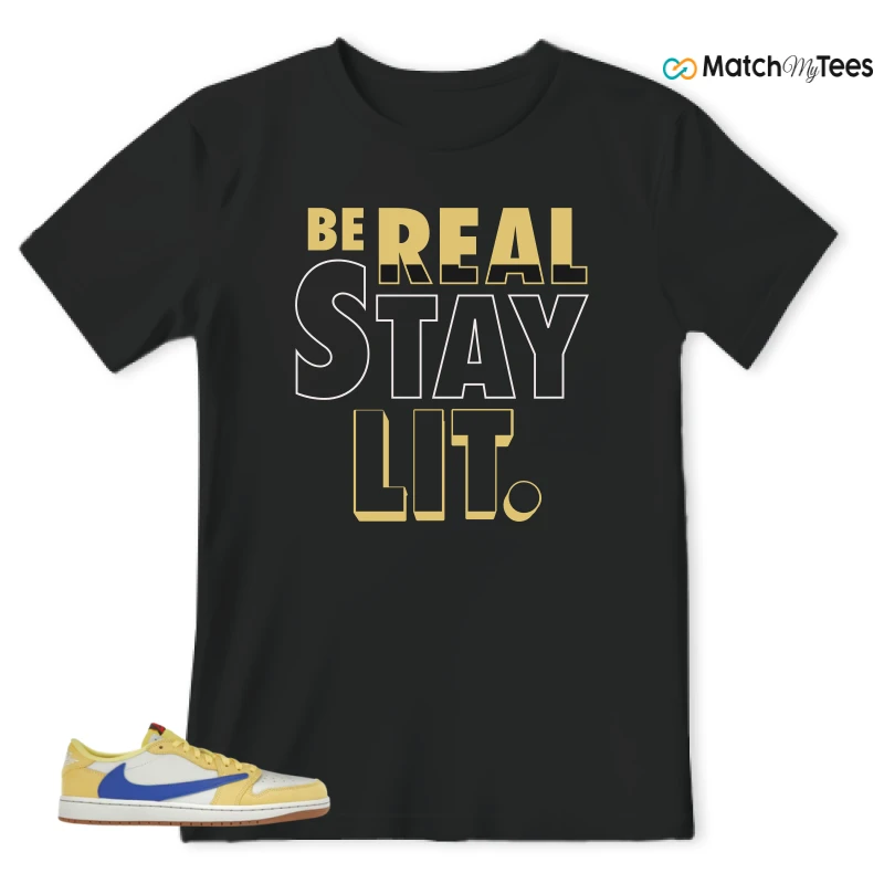 NIKE JORDAN 1 RETRO LOW OG SP TRAVIS SCOTT CANARY (WOMEN'S) SNEAKER Matching Tees t-shirt