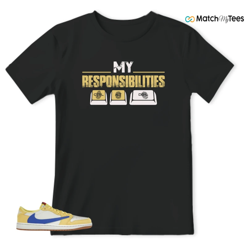 NIKE JORDAN 1 RETRO LOW OG SP TRAVIS SCOTT CANARY (WOMEN'S) SNEAKER Matching Tees t-shirt