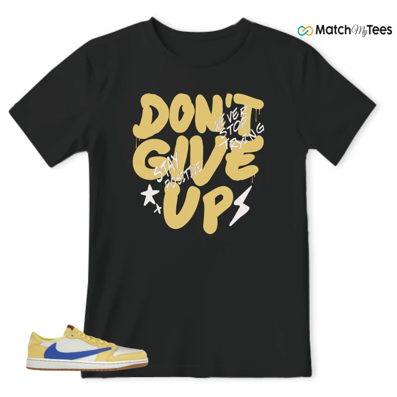 NIKE JORDAN 1 RETRO LOW OG SP TRAVIS SCOTT CANARY (WOMEN'S) SNEAKER Matching Tees t-shirt