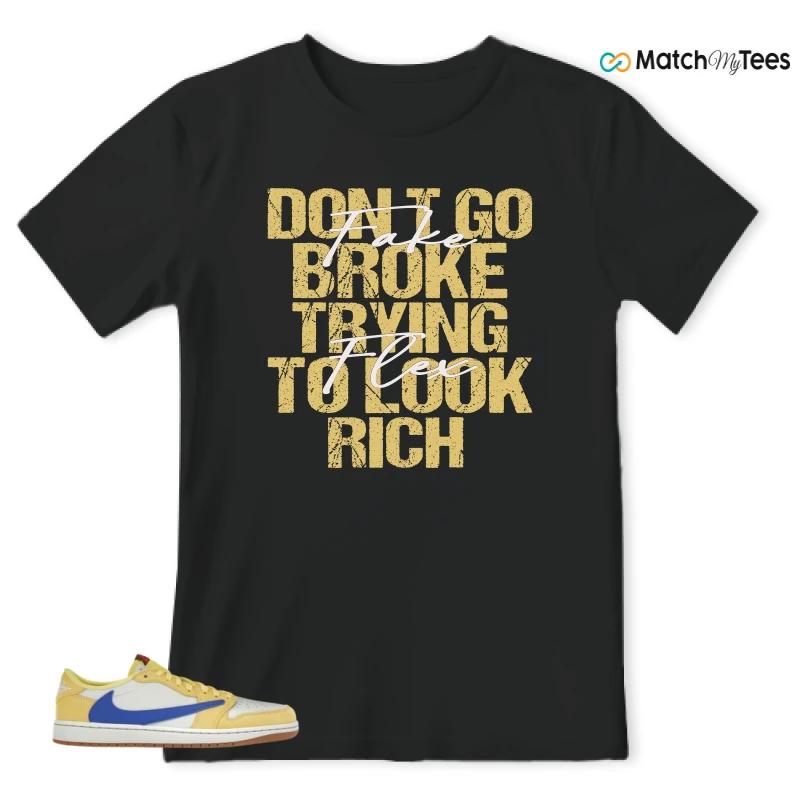 NIKE JORDAN 1 RETRO LOW OG SP TRAVIS SCOTT CANARY (WOMEN'S) SNEAKER Matching Tees t-shirt