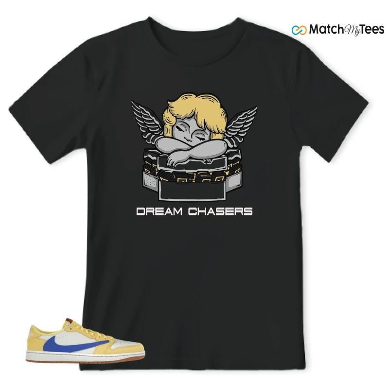 NIKE JORDAN 1 RETRO LOW OG SP TRAVIS SCOTT CANARY (WOMEN'S) SNEAKER Matching Tees t-shirt