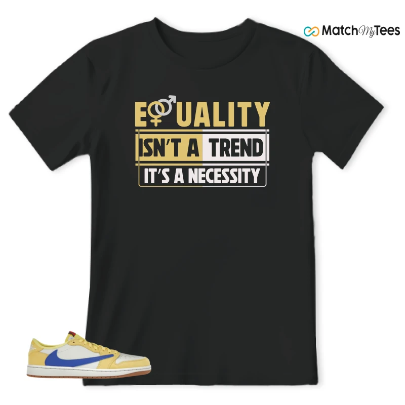 NIKE JORDAN 1 RETRO LOW OG SP TRAVIS SCOTT CANARY (WOMEN'S) SNEAKER Matching Tees t-shirt
