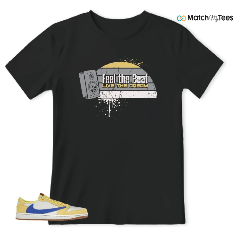 NIKE JORDAN 1 RETRO LOW OG SP TRAVIS SCOTT CANARY (WOMEN'S) SNEAKER Matching Tees t-shirt