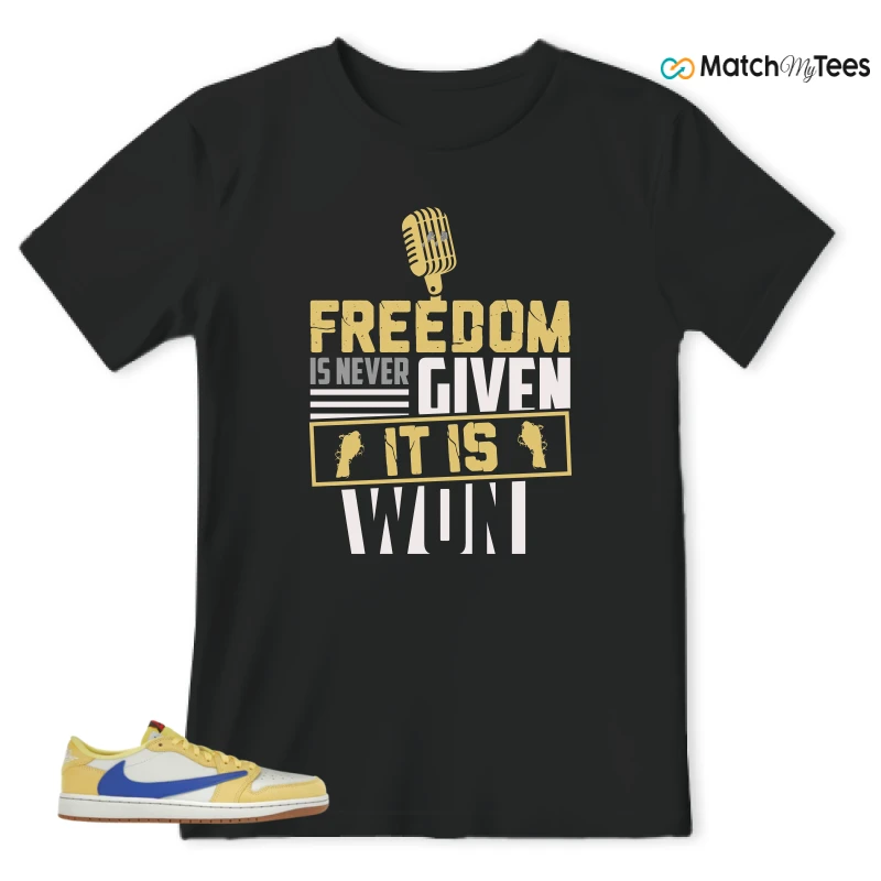 NIKE JORDAN 1 RETRO LOW OG SP TRAVIS SCOTT CANARY (WOMEN'S) SNEAKER Matching Tees t-shirt