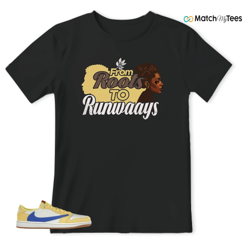 NIKE JORDAN 1 RETRO LOW OG SP TRAVIS SCOTT CANARY (WOMEN'S) SNEAKER Matching Tees t-shirt