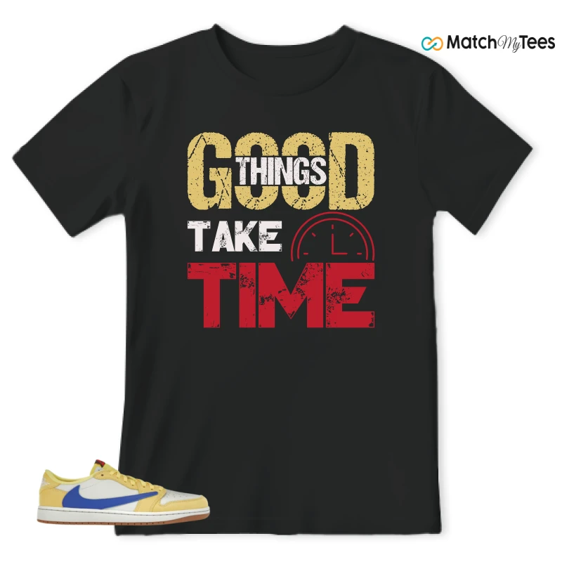 NIKE JORDAN 1 RETRO LOW OG SP TRAVIS SCOTT CANARY (WOMEN'S) SNEAKER Matching Tees t-shirt