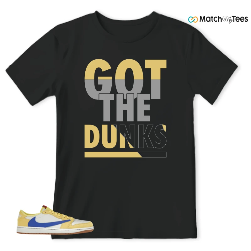 NIKE JORDAN 1 RETRO LOW OG SP TRAVIS SCOTT CANARY (WOMEN'S) SNEAKER Matching Tees t-shirt