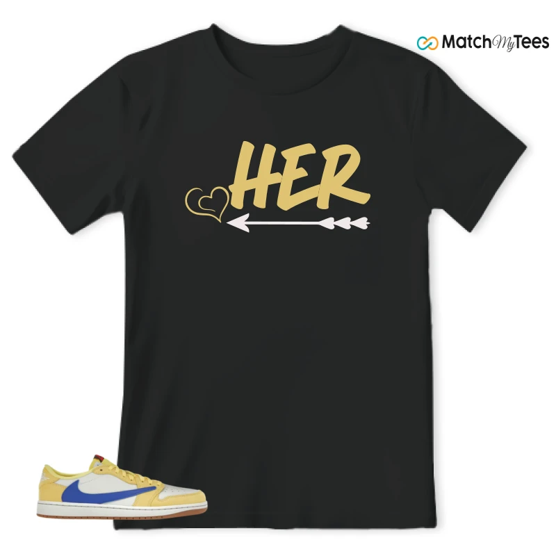 NIKE JORDAN 1 RETRO LOW OG SP TRAVIS SCOTT CANARY (WOMEN'S) SNEAKER Matching Tees t-shirt