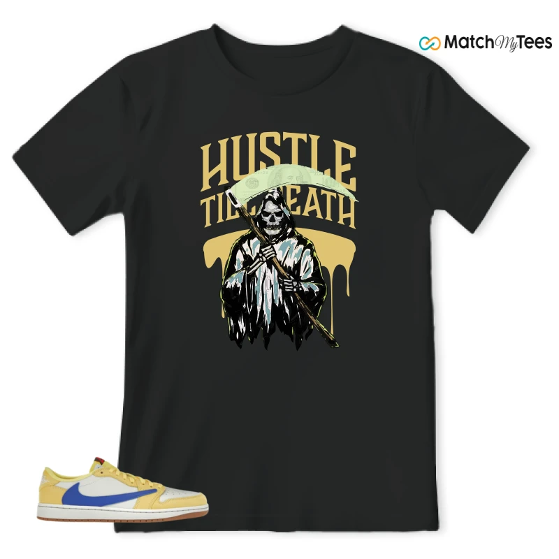 NIKE JORDAN 1 RETRO LOW OG SP TRAVIS SCOTT CANARY (WOMEN'S) SNEAKER Matching Tees t-shirt