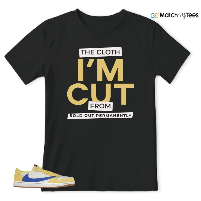 NIKE JORDAN 1 RETRO LOW OG SP TRAVIS SCOTT CANARY (WOMEN'S) SNEAKER Matching Tees t-shirt