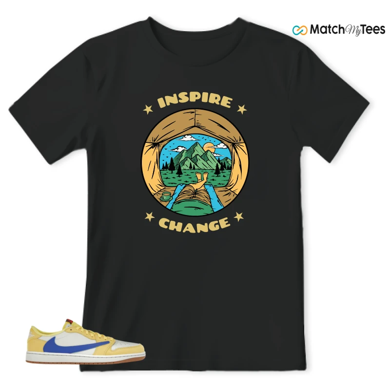 NIKE JORDAN 1 RETRO LOW OG SP TRAVIS SCOTT CANARY (WOMEN'S) SNEAKER Matching Tees t-shirt