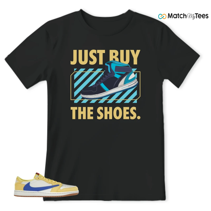 NIKE JORDAN 1 RETRO LOW OG SP TRAVIS SCOTT CANARY (WOMEN'S) SNEAKER Matching Tees t-shirt